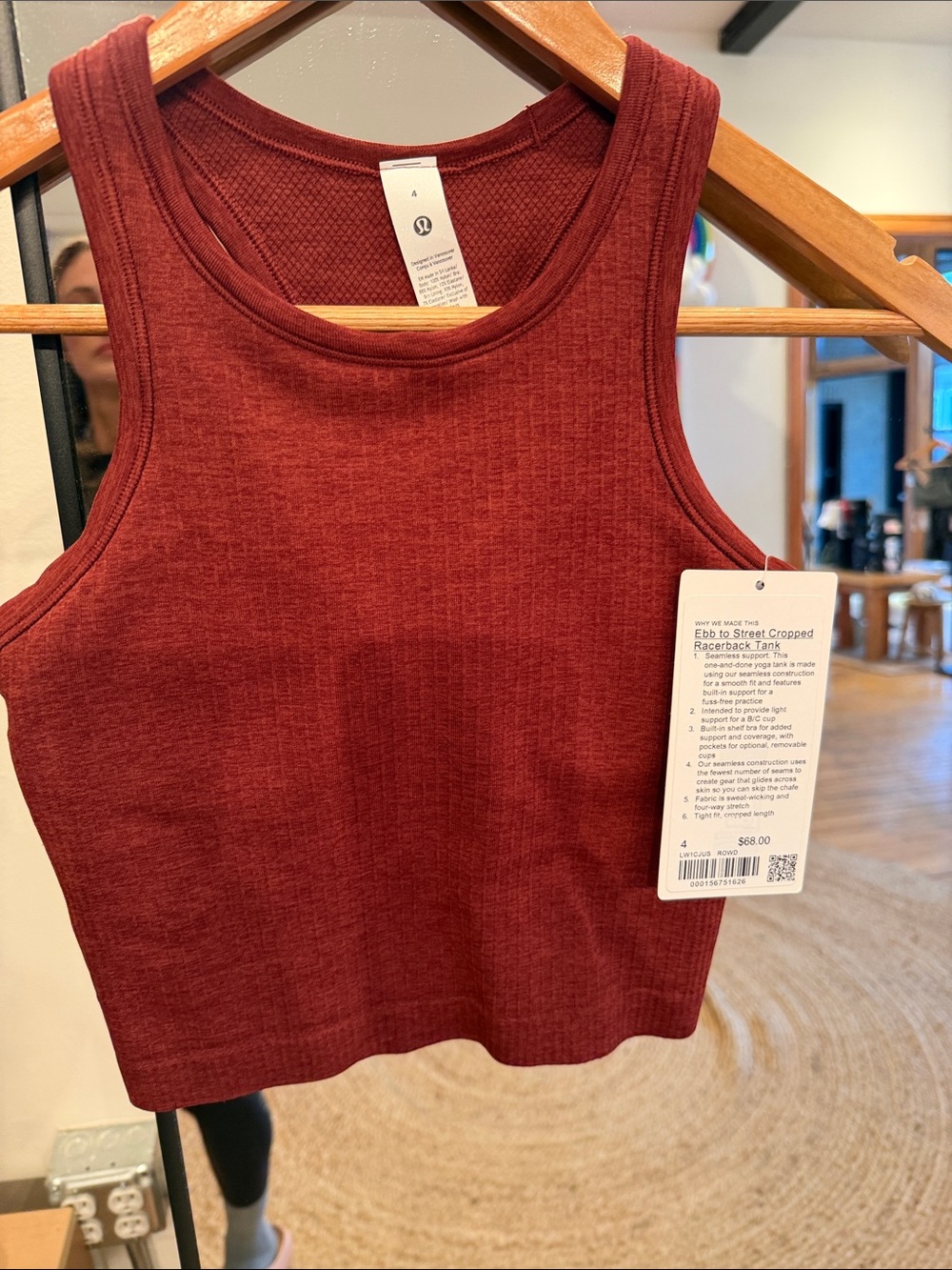 lululemon athletica Ebb to Street Cropped Racerback Tank NWT